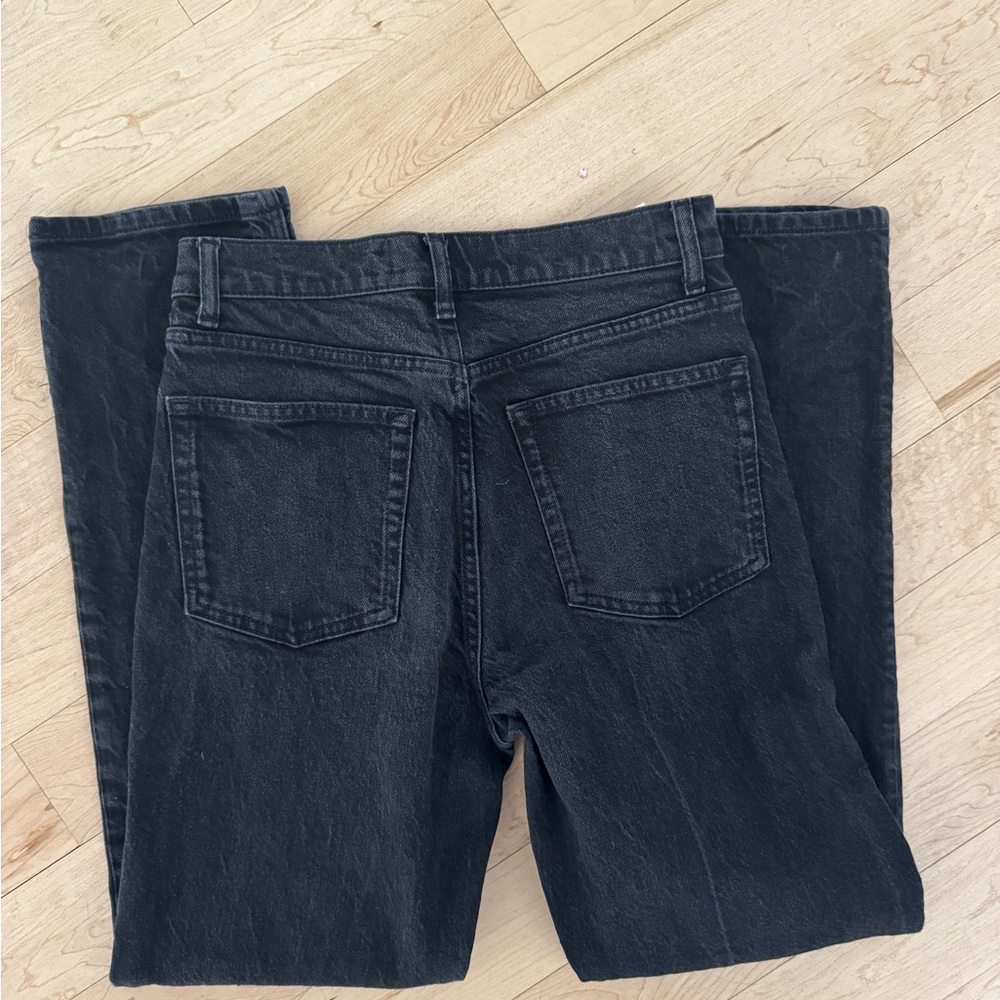 Reformation Faded Black Liza Ultra High Rise Straight Jeans size 29